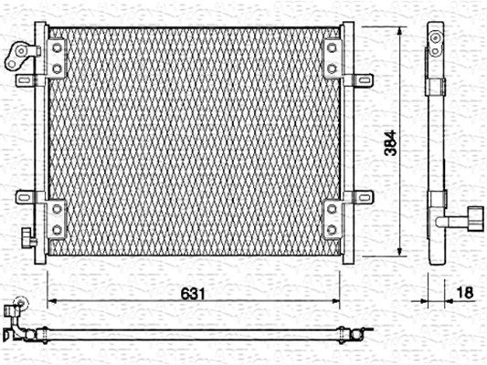 MAGNETI MARELLI Конденсатор, кондиционер 350203139000